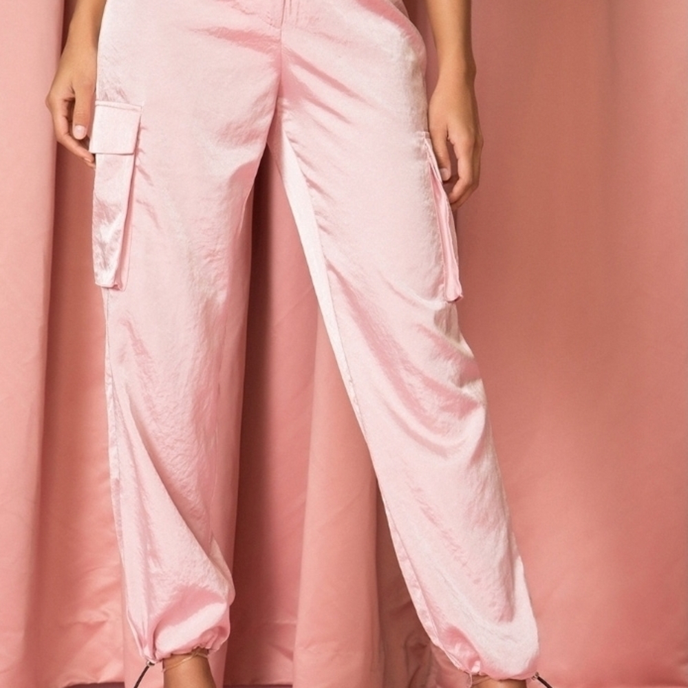 Superdown Blush Pink Cargo Joggers
